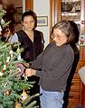 Dec. 24, 1996 - Christmas Eve at our home in Merrimac, Massachusetts.<br />Melody and Joyce.