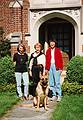 April 29, 1997 - Baltimore, Maryland.<br />Joyce, Baiba, and Yoong with her German shepherd.