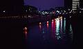 June 21, 1997 - Convergence X Festival in Providence, Rhode Island.<br />Providence River at night with fires lit.