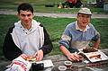 Sept. 26, 1997 - Boston Harbor, Massachusetts.<br />Bill's group outing to George's Island.<br />Aaron and George.