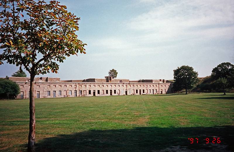 Sept. 26, 1997 - Boston Harbor, Massachusetts.<br />Bill's group outing to George's Island. <br />Fortress on George's Island.