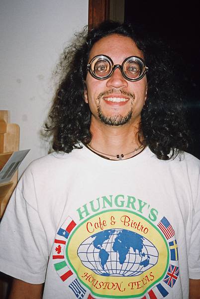 Sept. 26, 1997 - Rockport, Massachusetts.<br />Eric's 25th birthday celebration.<br />Eric with funny glasses.