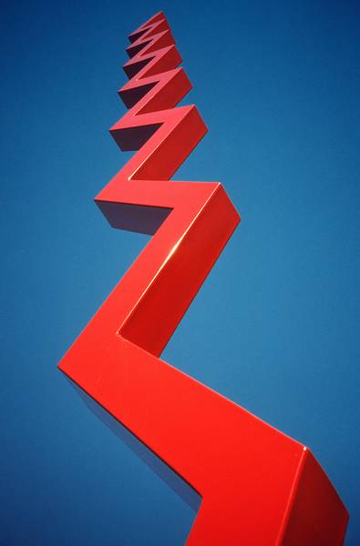 Oct. 12, 1997 - Storm King Arts Center, Mountainville, New York.<br />Detail of Tal Streeter's 'Endless Column'.