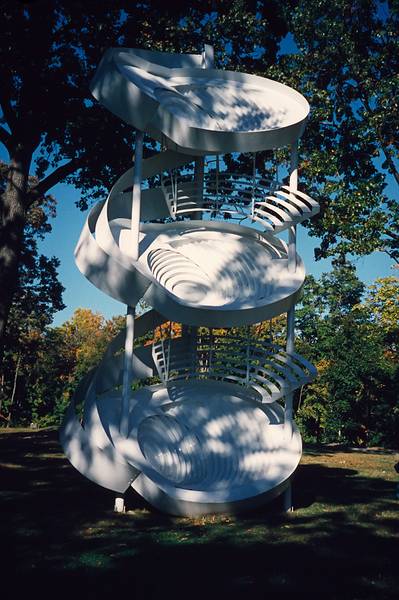 Oct. 12, 1997 - Storm King Arts Center, Mountainville, New York.<br />Alice Aycock's 'Three-Fold Manifestation II'.