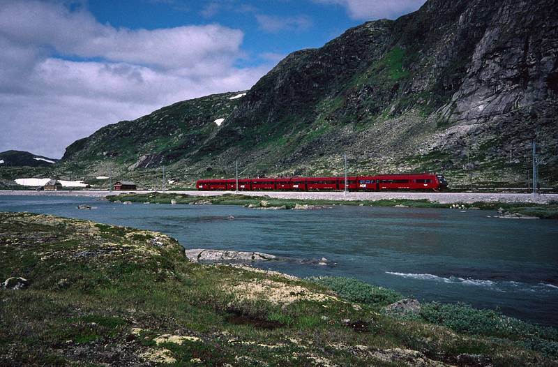 August 3, 1997 - Haugastl to Finse hike, Norway.<br />The Bergen to Oslo train.