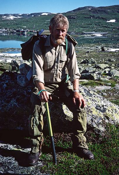 August 5, 1997 - From Finse to the Hardangerjkulen (glacier) and back, Norway.<br />Torger Mller Foss, our host and guide.