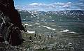 August 5, 1997 - From Finse to the Hardangerjkulen (glacier) and back, Norway.<br />Heding back to Finse.