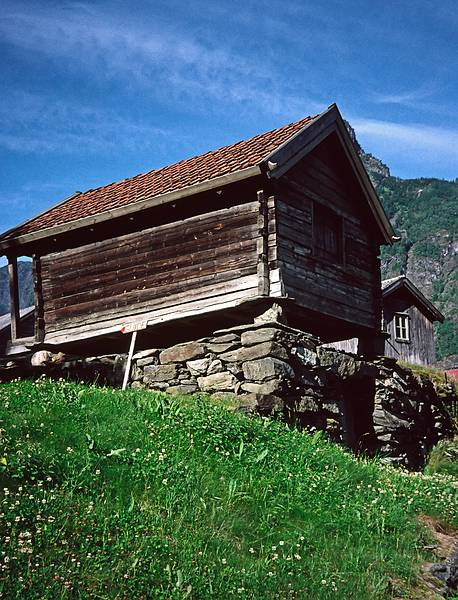 August 6, 1997 - In and around Flam, Norway.<br />Visiting a Viking farm.
