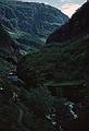August 7, 1997 - Aurlandsdalen (Aurland valley) hike, Norway.<br />View of the narrow valley still to be climbed.