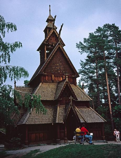 August 10, 1997 - Norwegian Folk Museum , Oslo, Norway.<br />The Gol stave church.