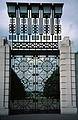 August 11, 1997 - Vigeland Park, Oslo, Norway.<br />Gate into the park.