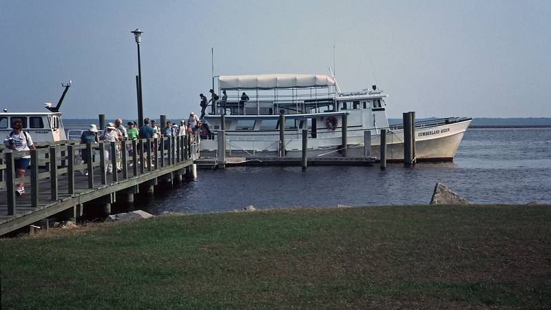 Boat that brought us back from Cumberland Island.<br />May 22, 1998 - St. Marys, Georgia.