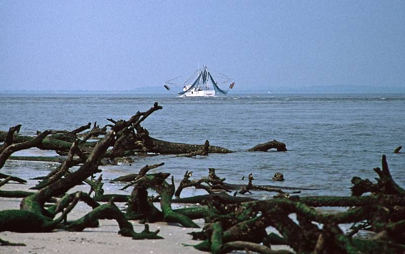 Shrimp boat.<br />May 24, 1998 - Jekyll Island, Georgia.
