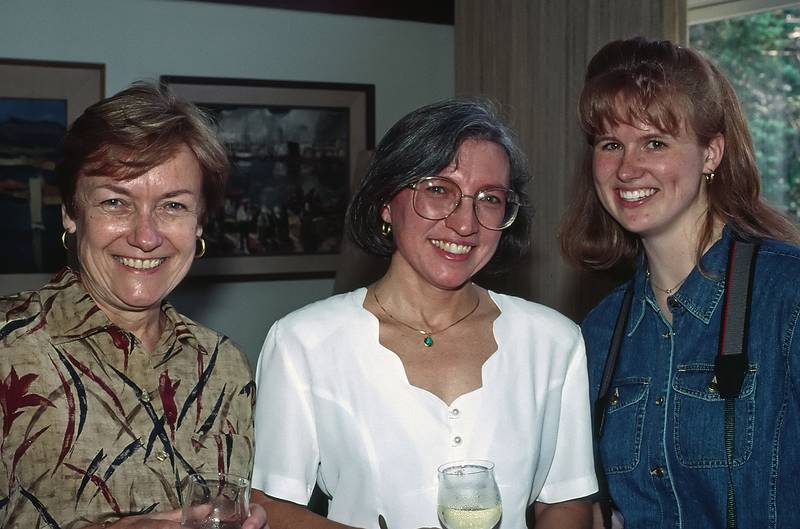 Baiba, Joyce, and Krista.<br />Laila's graduation party.<br />June 21, 1998 - Manchester by the Sea, Massachusetts.