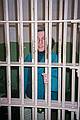 Joyce behind bars at Alcatraz.<br />Nov. 5, 1998 - San Francisco, California.