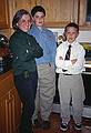 Joyce, TJ, and Michael.<br />Thanksgiving dinner.<br />Nov. 26, 1998 - At Merrimac, Massachusetts.