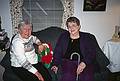 Marie and Alice.<br />Thanksgiving dinner.<br />Nov. 26, 1998 - At Merrimac, Massachusetts.