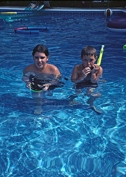 TJ and Michael.<br />July 18, 1999 - At Marie's in Lawrence, Massachusetts.