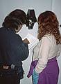A couple looking at the iron mask.<br />Sept. 17, 1999 - Pentucket Arts Center, Haverhill, Massachusetts.
