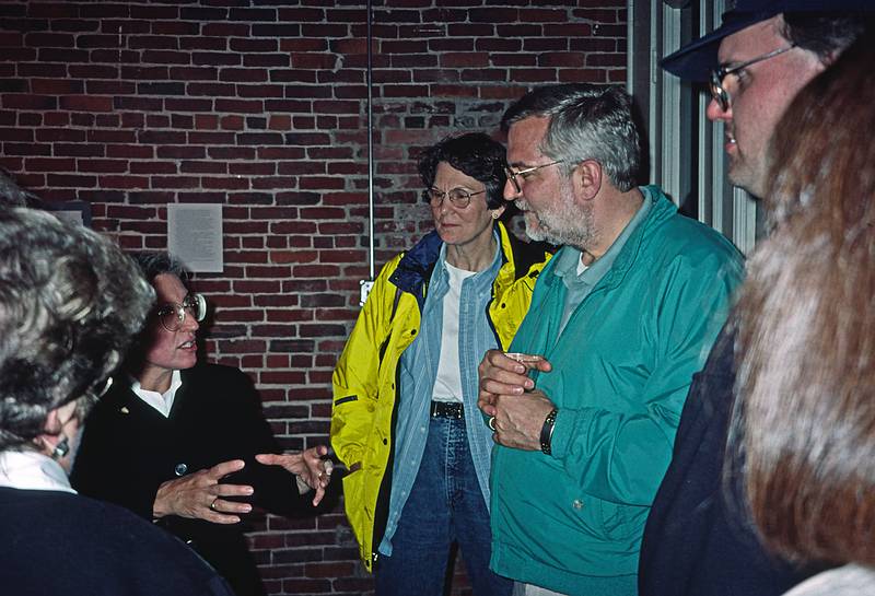 Alan, Dick and wife listening to Joyce.<br />Sept. 17, 1999 - Pentucket Arts Center, Haverhill, Massachusetts.