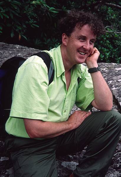 Terry's friend Pol, a local poet and musician.<br />In Glengarriff, waiting for boat ride to Garinish Island.<br />August 30, 1999 (Day 2) - Out of Bantry, County Cork, Ireland.