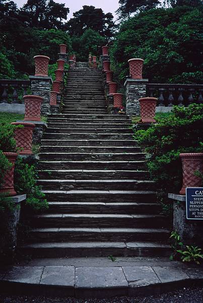 100 step stairs on the property of Bantry House.<br />Sept. 1, 1999 (Day 4) - Bantry, County Cork, Ireland.