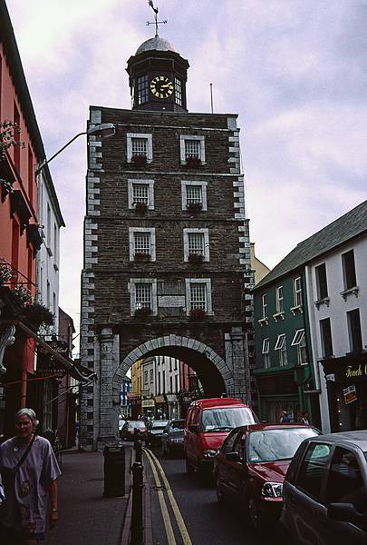 Clock Gate along Main Street.<br />Sept. 3, 1999 (Day 6) - Youghal, County Cork, Ireland.