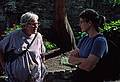 Pat and Leann.<br />Saint Mary's Collegiate Church.<br />Sept. 3, 1999 (Day 6) - Youghal, County Cork, Ireland.