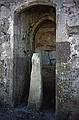 Ogham stone.<br />Site of Saint Declan's Church.<br />Sept. 3, 1999 (Day 6) - Ardmore, County Waterford, Ireland.
