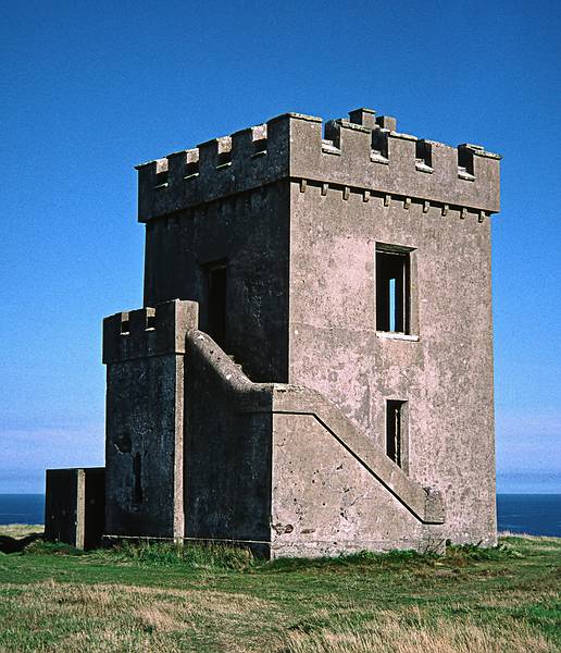 WW II observation tower.<br />Sept. 3, 1999 (Day 6) - Near Ardmore, County Waterford, Ireland.