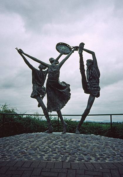 Cashel Dancers by Rowan Gillespie.<br />Sept. 4, 1999 (Day 7) - Cashel, County South Tipperary, Ireland.