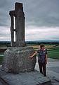 Local guide by the coronation stone of the Munster kings.<br />Rock of Cashel.<br />Sept. 4, 1999 (Day 7) - Cashel, County South Tipperary, Ireland.