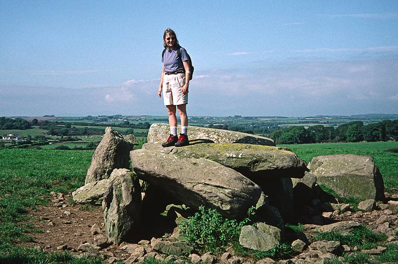 Leann.<br />Sept. 5, 1999 (Day 8) - Wedge tomb somewhere between Ballymacarbry and Tramore, Ireland.