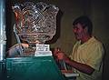 Noel Power, Master Cutter.<br />Sept. 5, 1999 (Day 8) - Waterford Crystal Works, Waterford, Ireland.