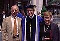 Ronnie, Julian, and Baiba.<br />Julian's graduation from medical school.<br />May 12, 2000 - New York, New York.