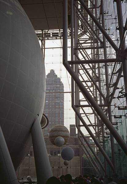 Inside the Hayden Planetarium.<br />May 13, 2000 - New York, New York.