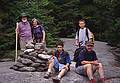 Egils, Joyce, TJ, Michael, and Tom.<br />Hike via West Ridge Trail.<br />June 18, 2000 - Mount Cardigan, Orange/Alexandria, New Hampshire.