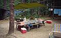 Our kitchen/dining area.<br />August 20, 2000 - Camping trip to White Lake State Park, West Ossipee, New Hampshire.
