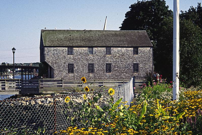Sheafe Warehouse on waterfront in Prescott Park.<br />August 27, 2000 - Portsmouth, New Hampshire.
