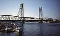 Memorial Bridge (US 1) as seen from Prescott Park.<br />August 27, 2000 - Portsmouth, New Hampshire.