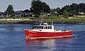 Fishing boat on the Piscataqua River off of Prescott Park.<br />August 27, 2000 - Portsmouth, New Hampshire.