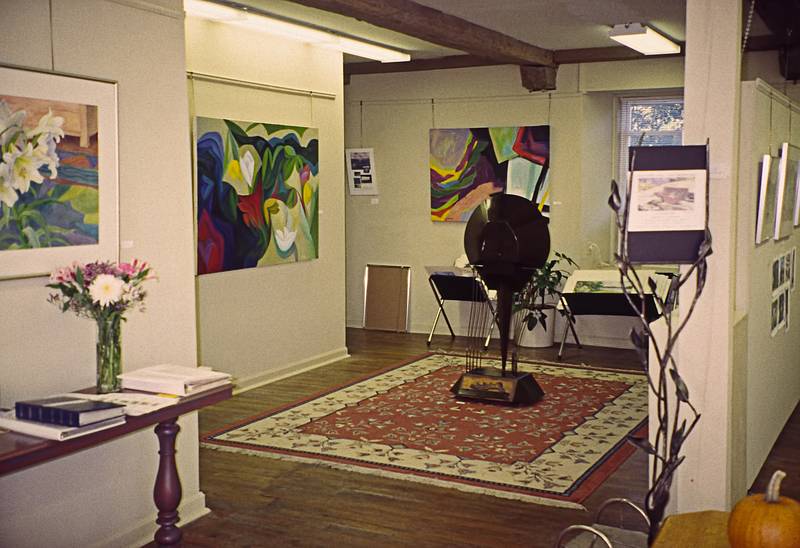 Joint exhibit of Joyce's sculpturtes and Audrey Bechler's paintings.<br />Sept. 17, 2000 - Newburyport Art Association, Newburyport, Massachusetts.