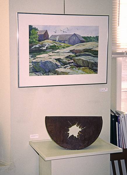 Joint exhibit of Joyce's sculpturtes and Audrey Bechler's paintings.<br />Sept. 17, 2000 - Newburyport Art Association, Newburyport, Massachusetts.