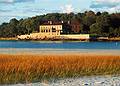Big house in Annisquam.<br />Oct 8, 2000 - Wingaersheek Beach, Gloucester, Massachusetts.