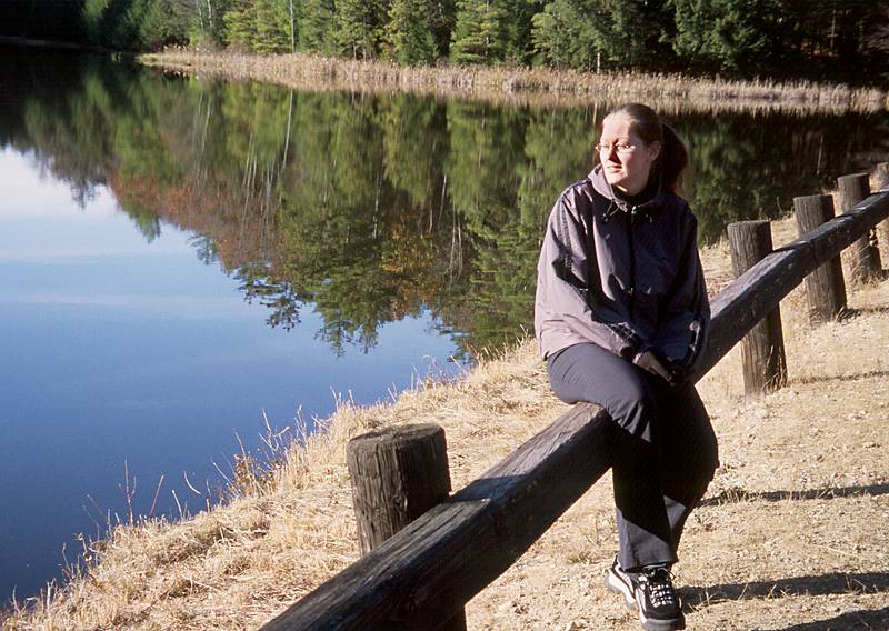 Nov 3, 2000 - Pawtuckaway State Park, New Hampshire.<br />Julia Atladottir (Inga's sister).