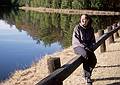 Nov 3, 2000 - Pawtuckaway State Park, New Hampshire.<br />Julia Atladottir (Inga's sister).