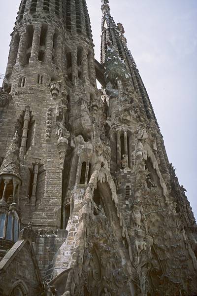July 6, 2000 - Barcelona, Spain.<br />La Sagrada Familia cathedral, designed by Gaudi.