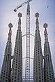 July 6, 2000 - Barcelona, Spain.<br />Four new west side towers and crane.