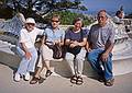 July 6, 2000 - Barcelona, Spain.<br />Marie, Baiba, Joyce, and Ronnie at Gell Park.