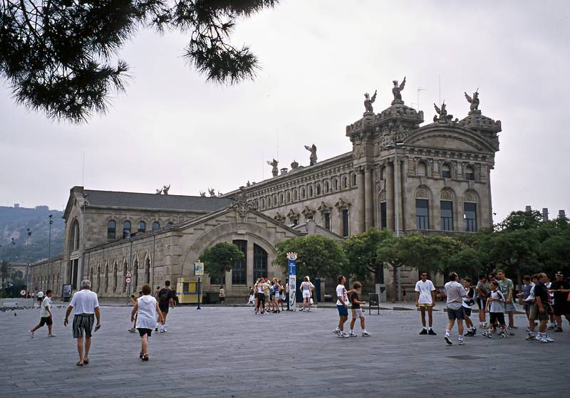 July 7, 2000 - Barcelona, Spain.<br />The Aduana (Customs) building, built in 1902.